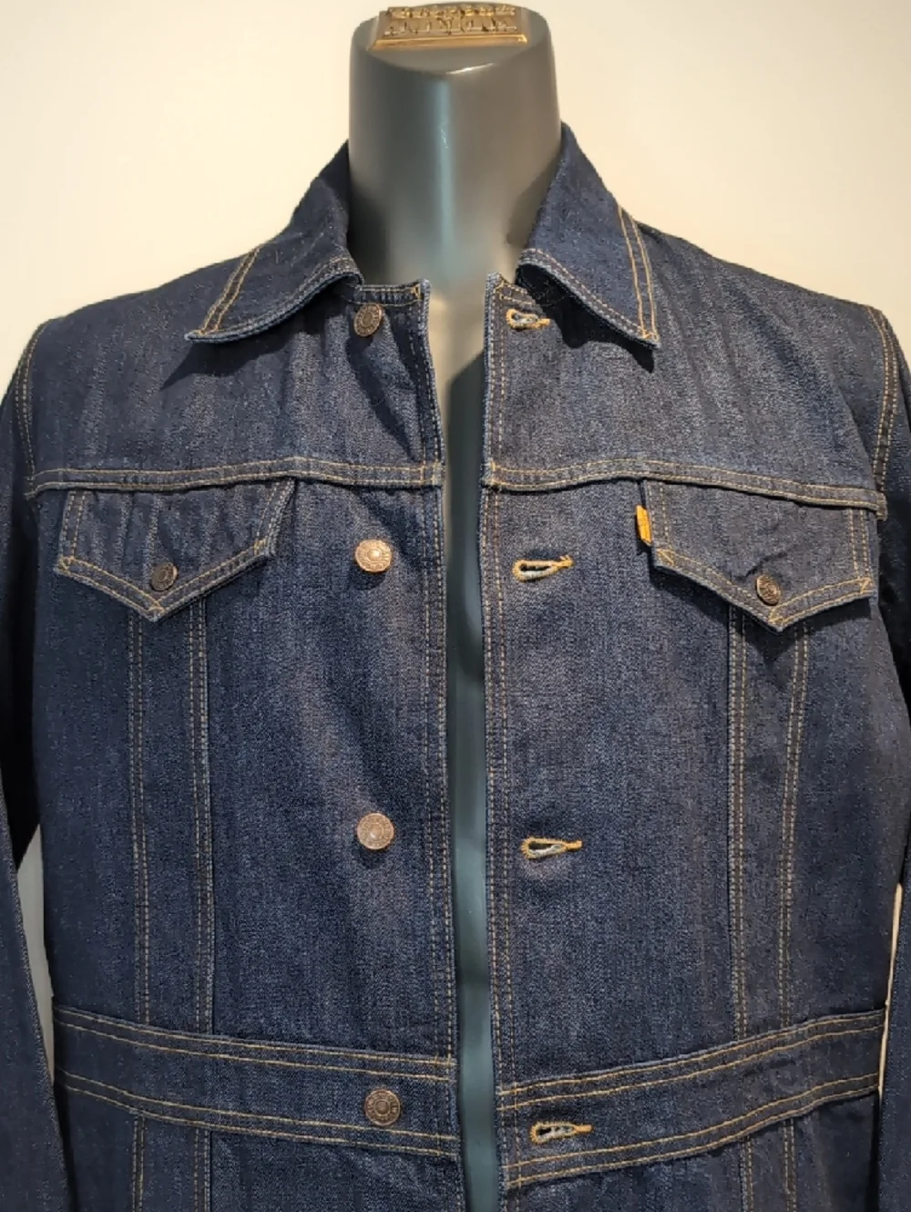 Levi's Vintage Clothing Safari Jacket Car Coat 70's Jeans Denim - Picture 3 of 16